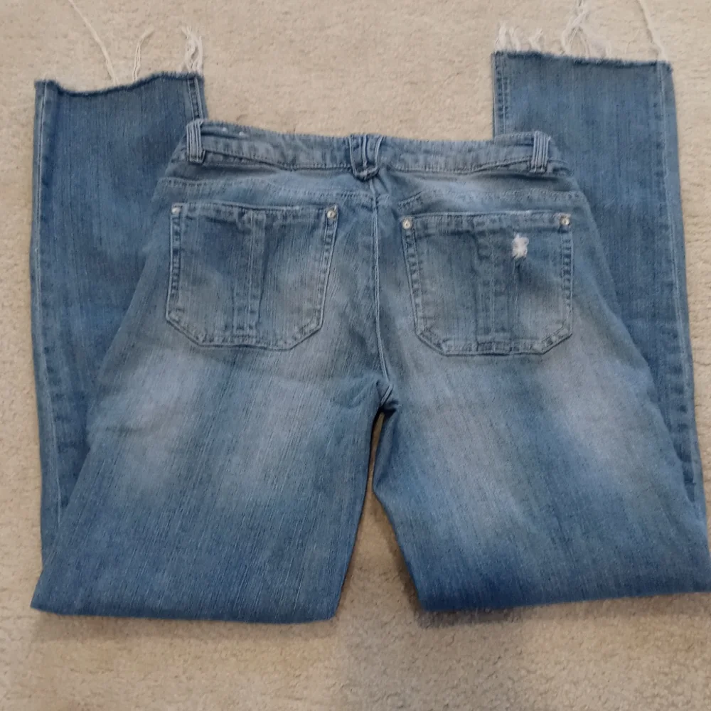 Artisan Crafted Distressed Denim Jeans Size 4 - Picture 3 of 7